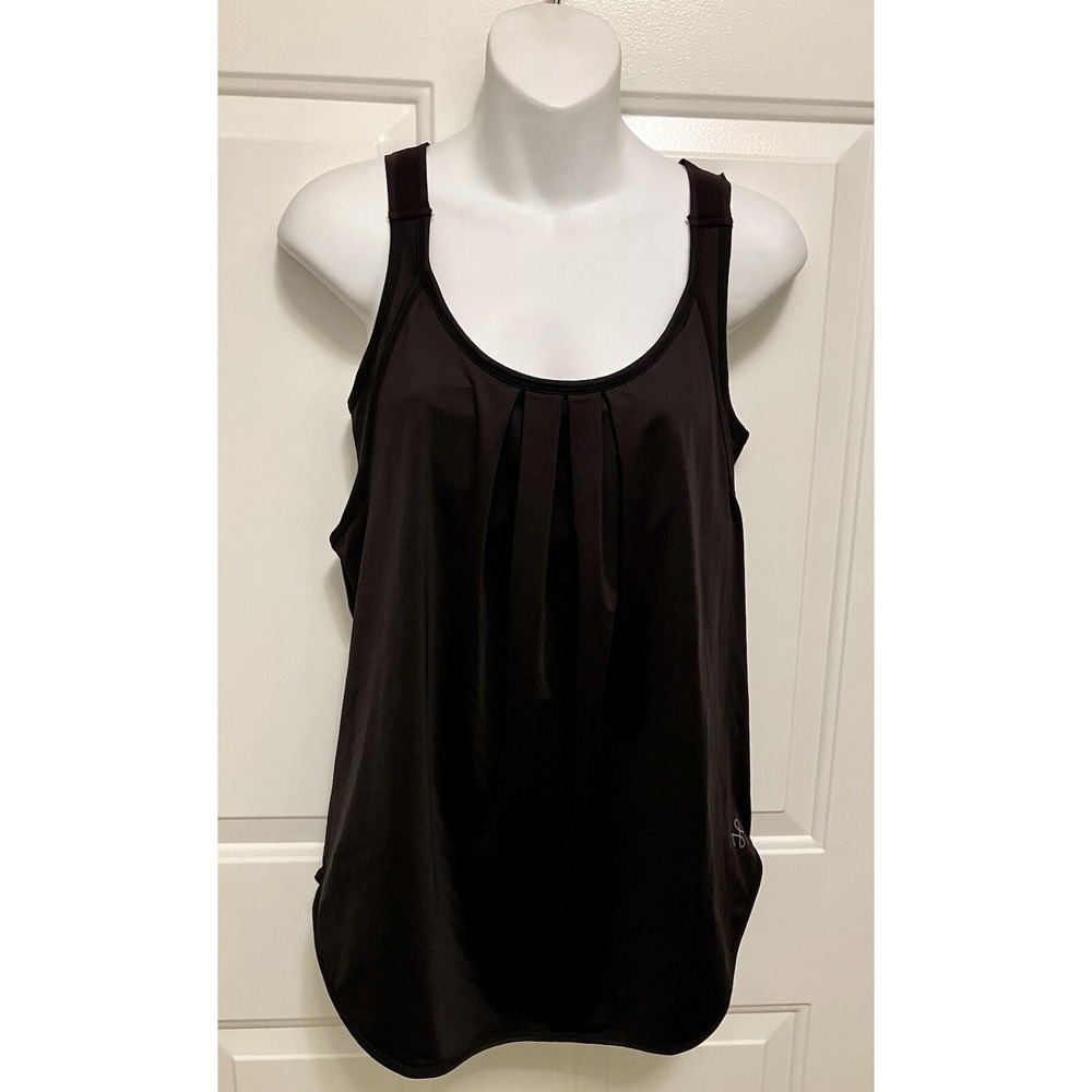 Body by Simply Noelle NWT Women's Black Athletic Top W/ Shelf Bra Size S/M
